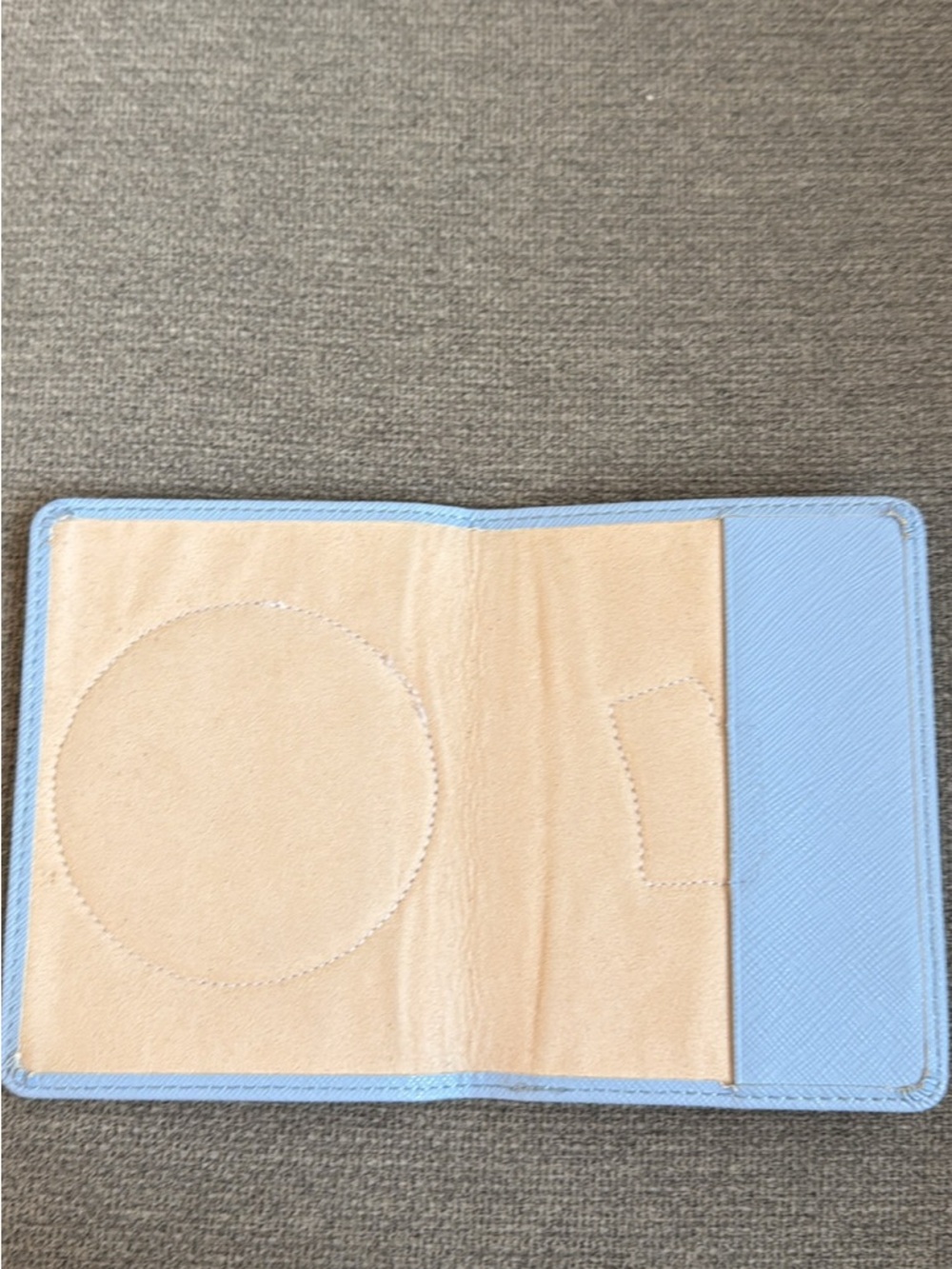 Passport Cover with 'Fly Away' Earth Patch - Light Blue- Stoney Clover - Picture 2 of 3